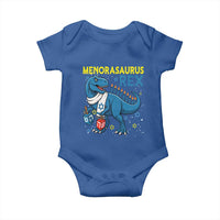 Funny Hanukkah Dinosaur With Dreidel Menorah Pun Gift Baby Onesie Menorasaurus Rex - Wonder Print Shop