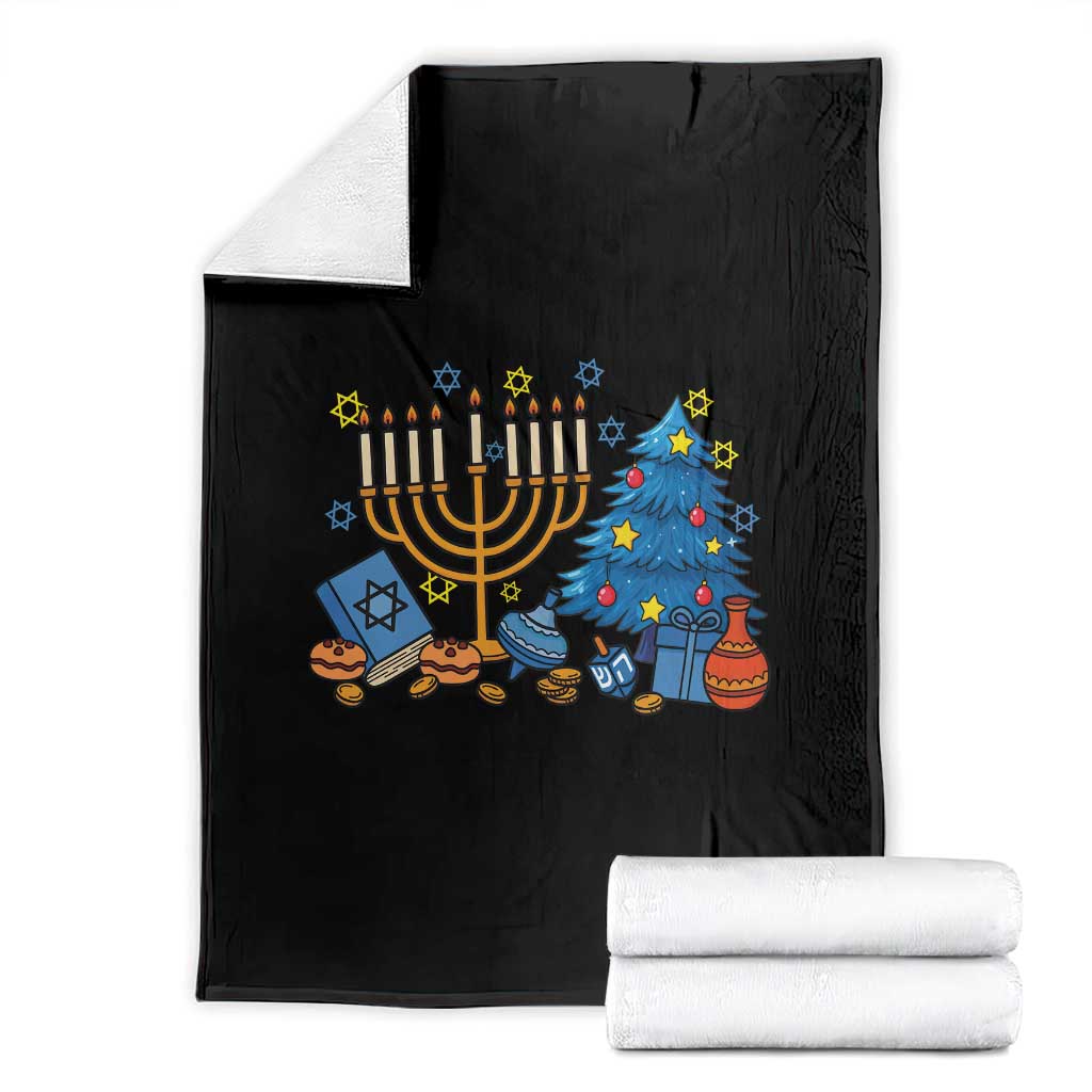 Interfaith Christmas Hanukkah Throw Blanket Celebration Festival Of Lights Gift - Wonder Print Shop