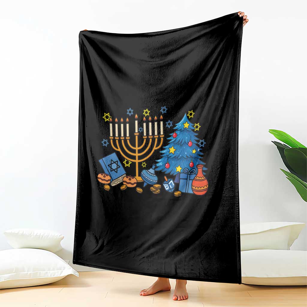 Interfaith Christmas Hanukkah Throw Blanket Celebration Festival Of Lights Gift - Wonder Print Shop