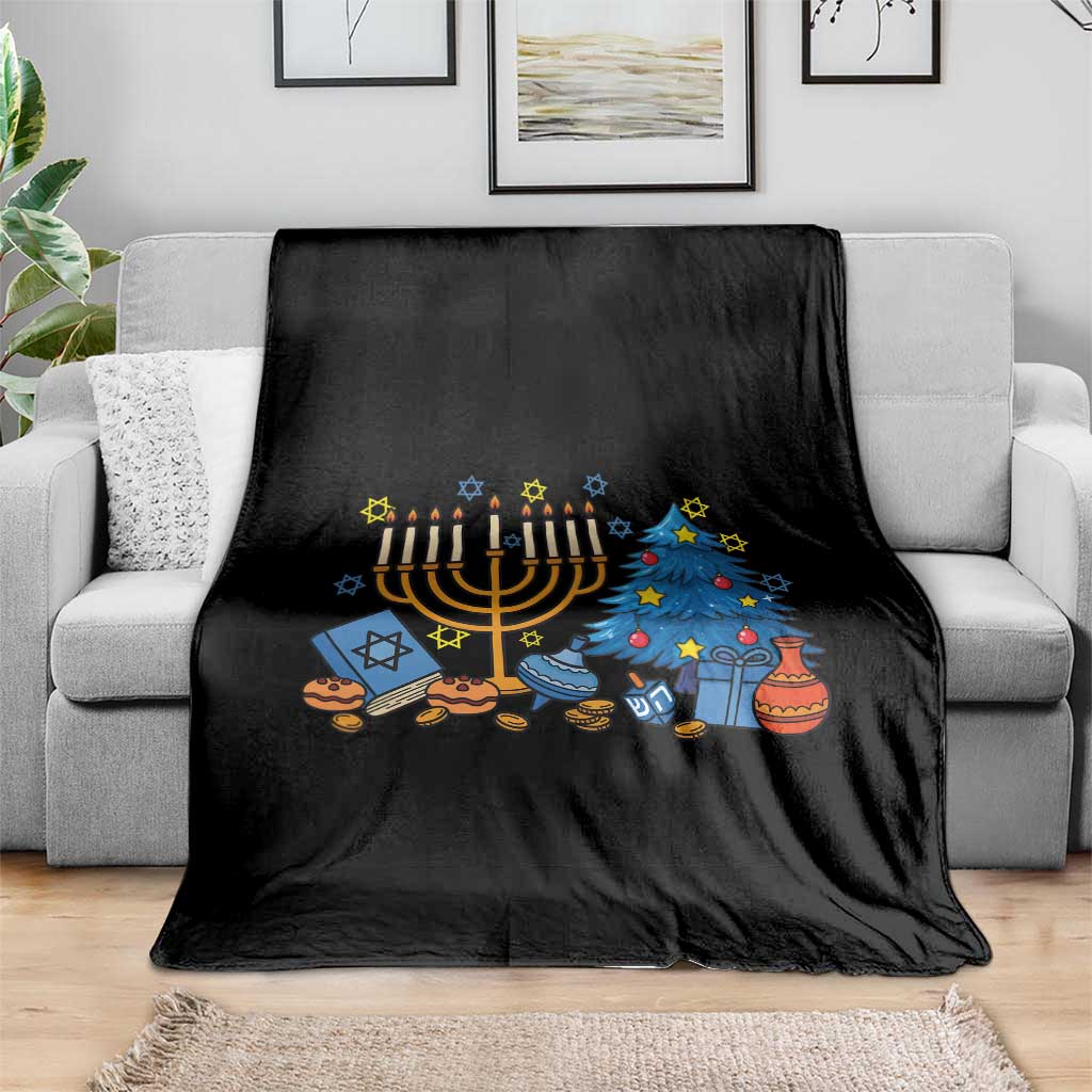 Interfaith Christmas Hanukkah Throw Blanket Celebration Festival Of Lights Gift - Wonder Print Shop