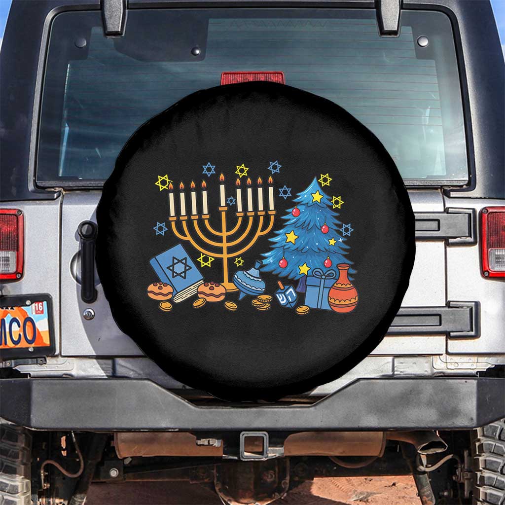 Interfaith Christmas Hanukkah Spare Tire Cover Celebration Festival Of Lights Gift - Wonder Print Shop