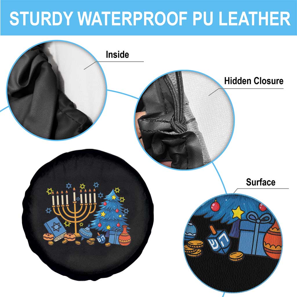 Interfaith Christmas Hanukkah Spare Tire Cover Celebration Festival Of Lights Gift - Wonder Print Shop