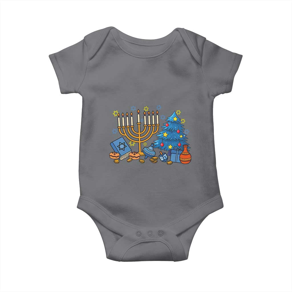 Interfaith Christmas Hanukkah Baby Onesie Celebration Festival Of Lights Gift - Wonder Print Shop