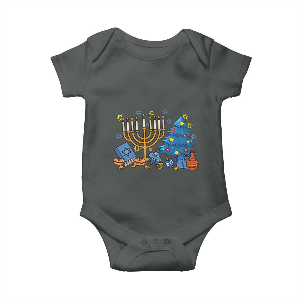 Interfaith Christmas Hanukkah Baby Onesie Celebration Festival Of Lights Gift - Wonder Print Shop