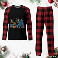 Interfaith Xmas Hanukkah Plaid Pajama Set Celebration Festival Of Lights Gift - Wonder Print Shop