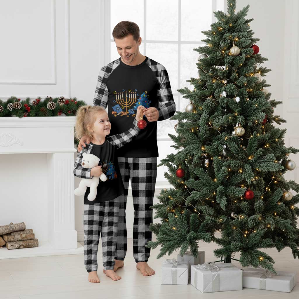 Interfaith Xmas Hanukkah Plaid Pajama Set Celebration Festival Of Lights Gift - Wonder Print Shop