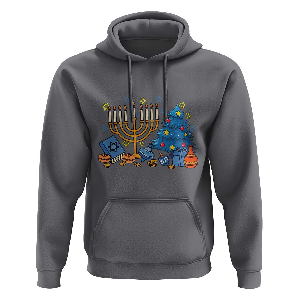 Interfaith Christmas Hanukkah Hoodie Celebration Festival Of Lights Gift - Wonder Print Shop