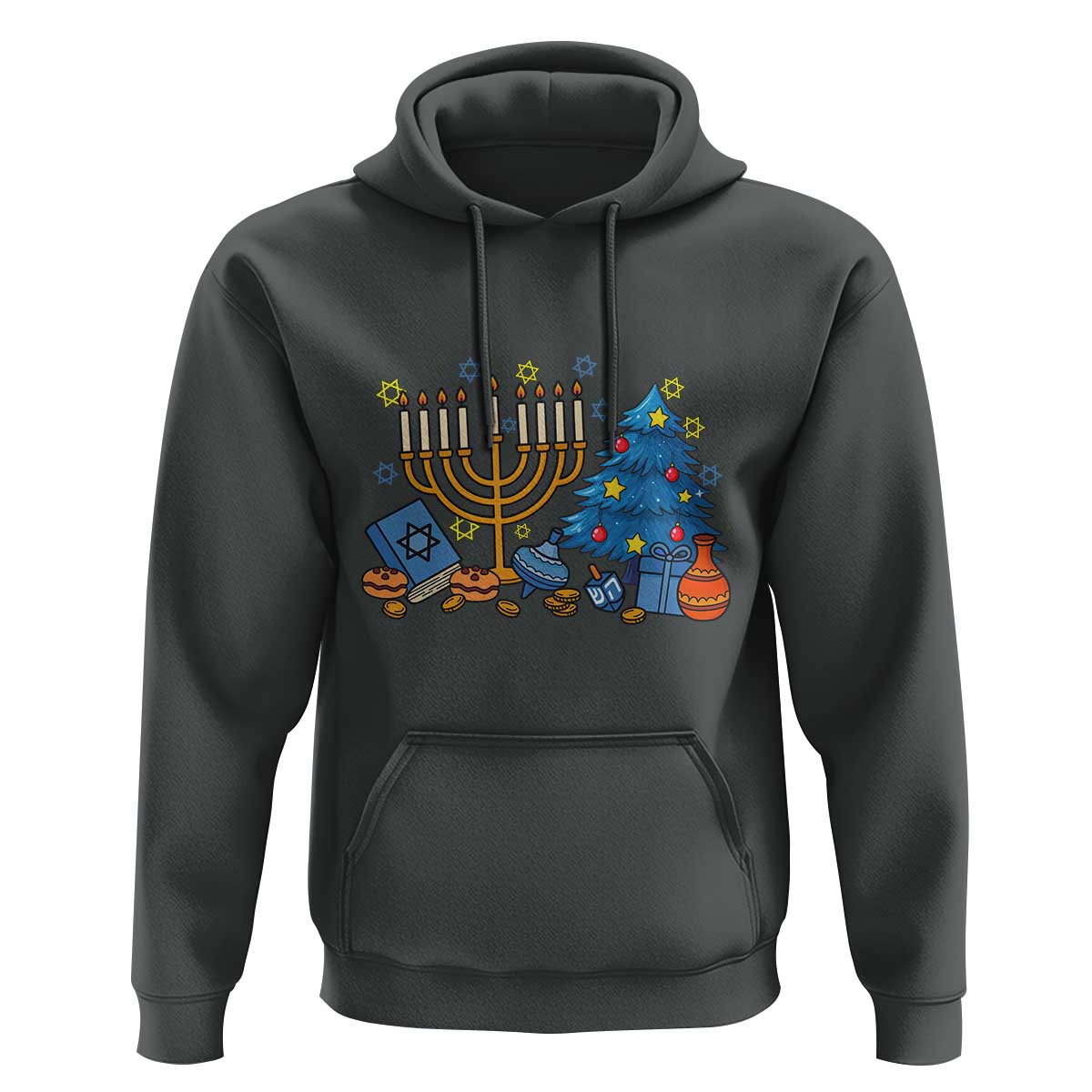 Interfaith Christmas Hanukkah Hoodie Celebration Festival Of Lights Gift - Wonder Print Shop