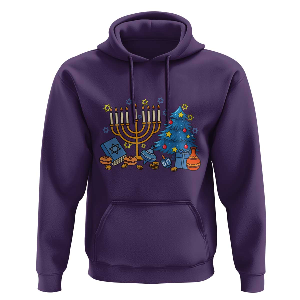 Interfaith Christmas Hanukkah Hoodie Celebration Festival Of Lights Gift - Wonder Print Shop