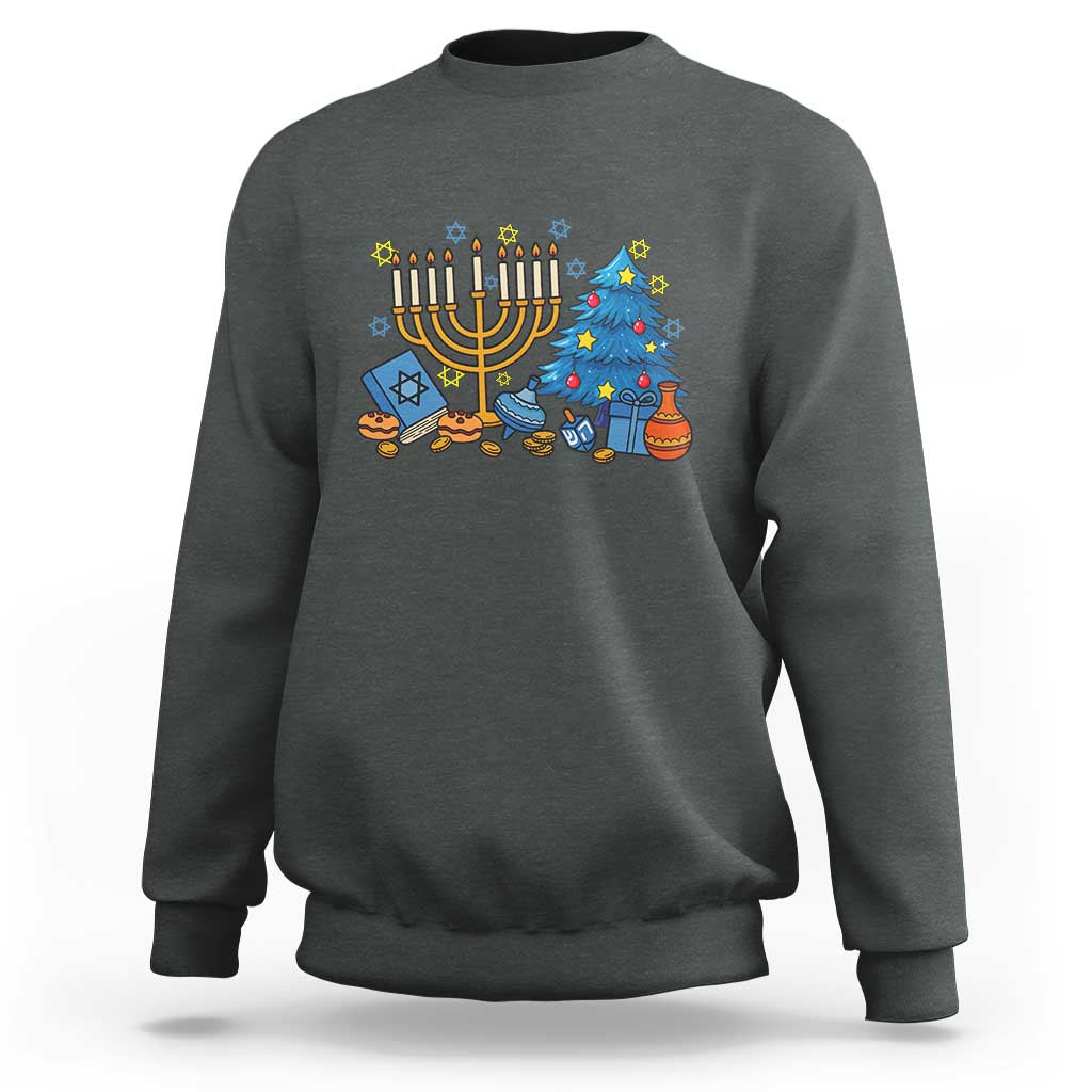 Interfaith Christmas Hanukkah Sweatshirt Celebration Festival Of Lights Gift - Wonder Print Shop