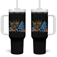 Interfaith Christmas Hanukkah Tumbler With Handle Celebration Festival Of Lights Gift - Wonder Print Shop
