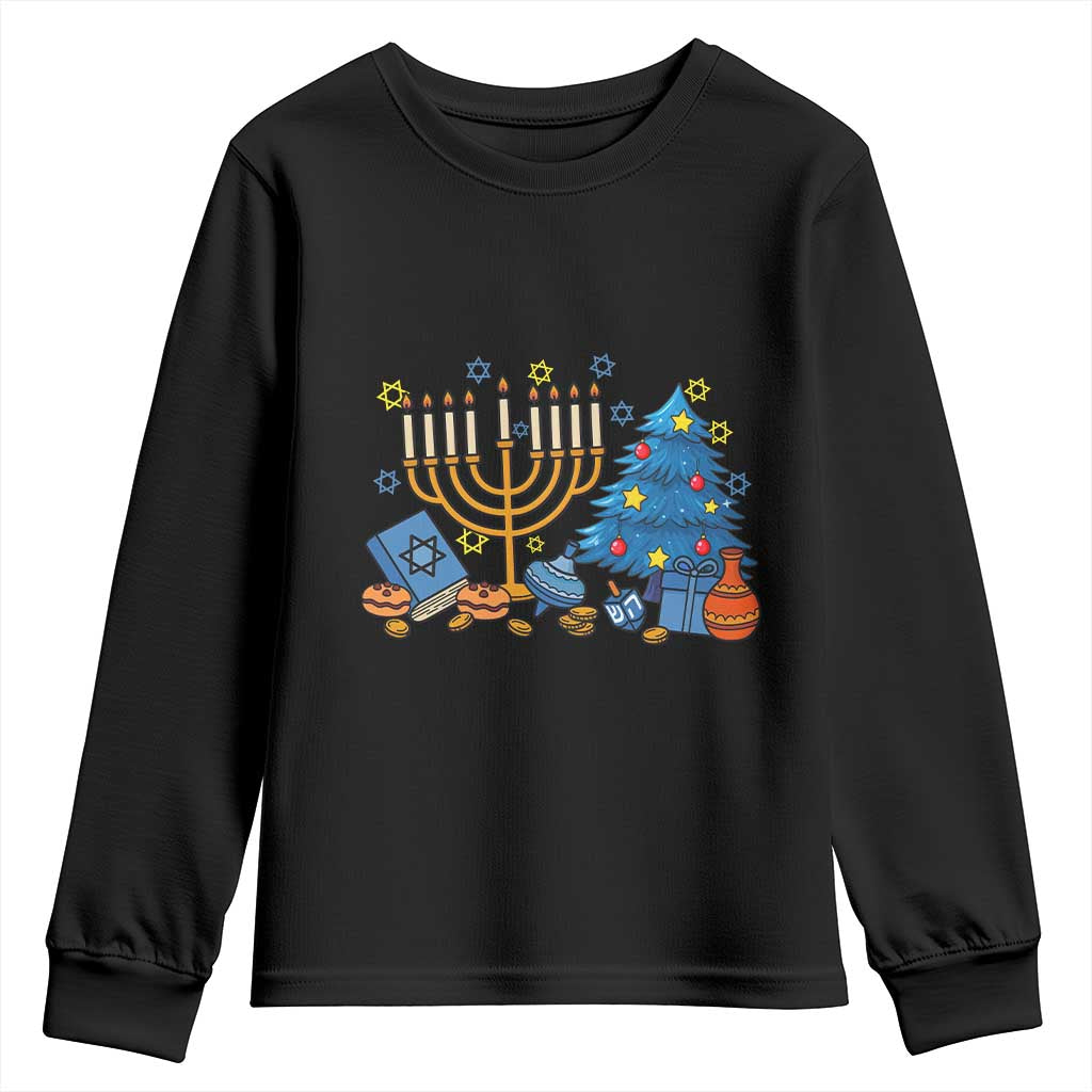Interfaith Christmas Hanukkah Youth Sweatshirt Celebration Festival Of Lights Gift - Wonder Print Shop