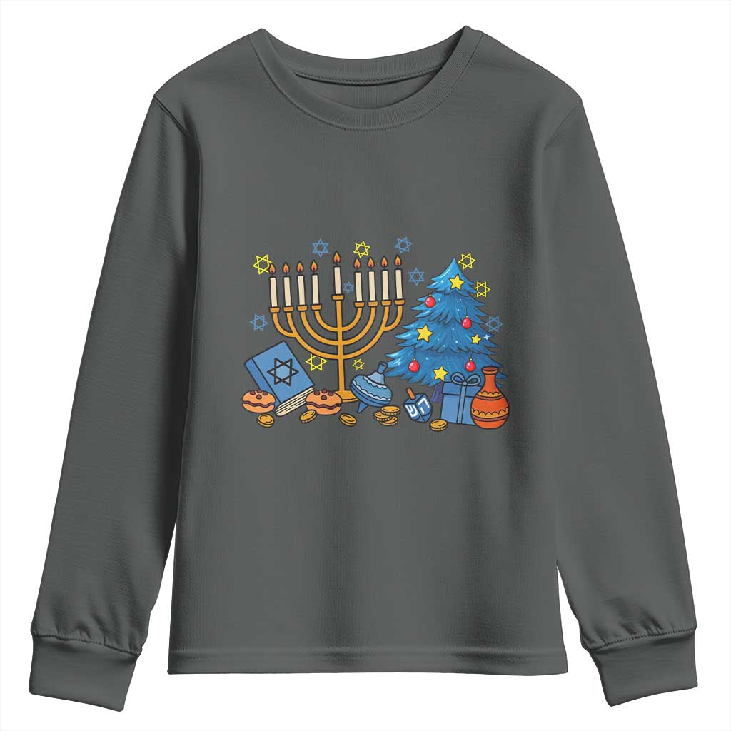 Interfaith Christmas Hanukkah Youth Sweatshirt Celebration Festival Of Lights Gift - Wonder Print Shop