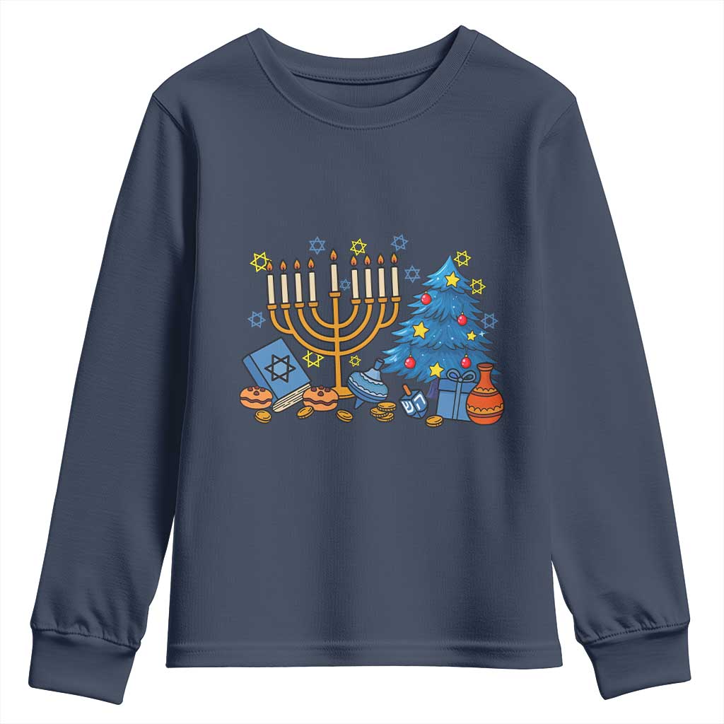 Interfaith Christmas Hanukkah Youth Sweatshirt Celebration Festival Of Lights Gift - Wonder Print Shop