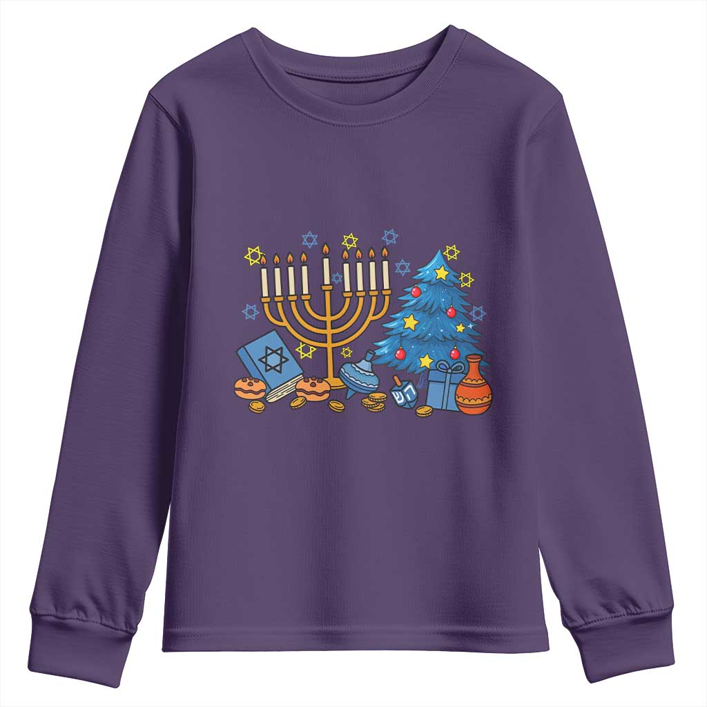 Interfaith Christmas Hanukkah Youth Sweatshirt Celebration Festival Of Lights Gift - Wonder Print Shop