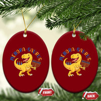 Funny Hanukkah Dinosaur Celebration Festival Of Lights Gift Ceramic Ornament Menorasaurus - Wonder Print Shop