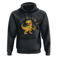 Funny Hanukkah Dinosaur Celebration Festival Of Lights Gift Hoodie Menorasaurus - Wonder Print Shop