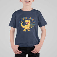 Funny Hanukkah Dinosaur Celebration Festival Of Lights Gift T Shirt For Kid Menorasaurus - Wonder Print Shop