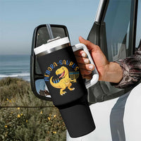 Funny Hanukkah Dinosaur Celebration Festival Of Lights Gift Tumbler With Handle Menorasaurus - Wonder Print Shop