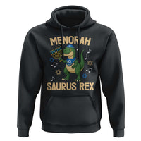 Funny Hanukkah Dinosaur Lover Hoodie Menorasaurus Rex Festival Of Lights Gift - Wonder Print Shop