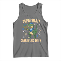 Funny Hanukkah Dinosaur Lover Tank Top Menorasaurus Rex Festival Of Lights Gift - Wonder Print Shop
