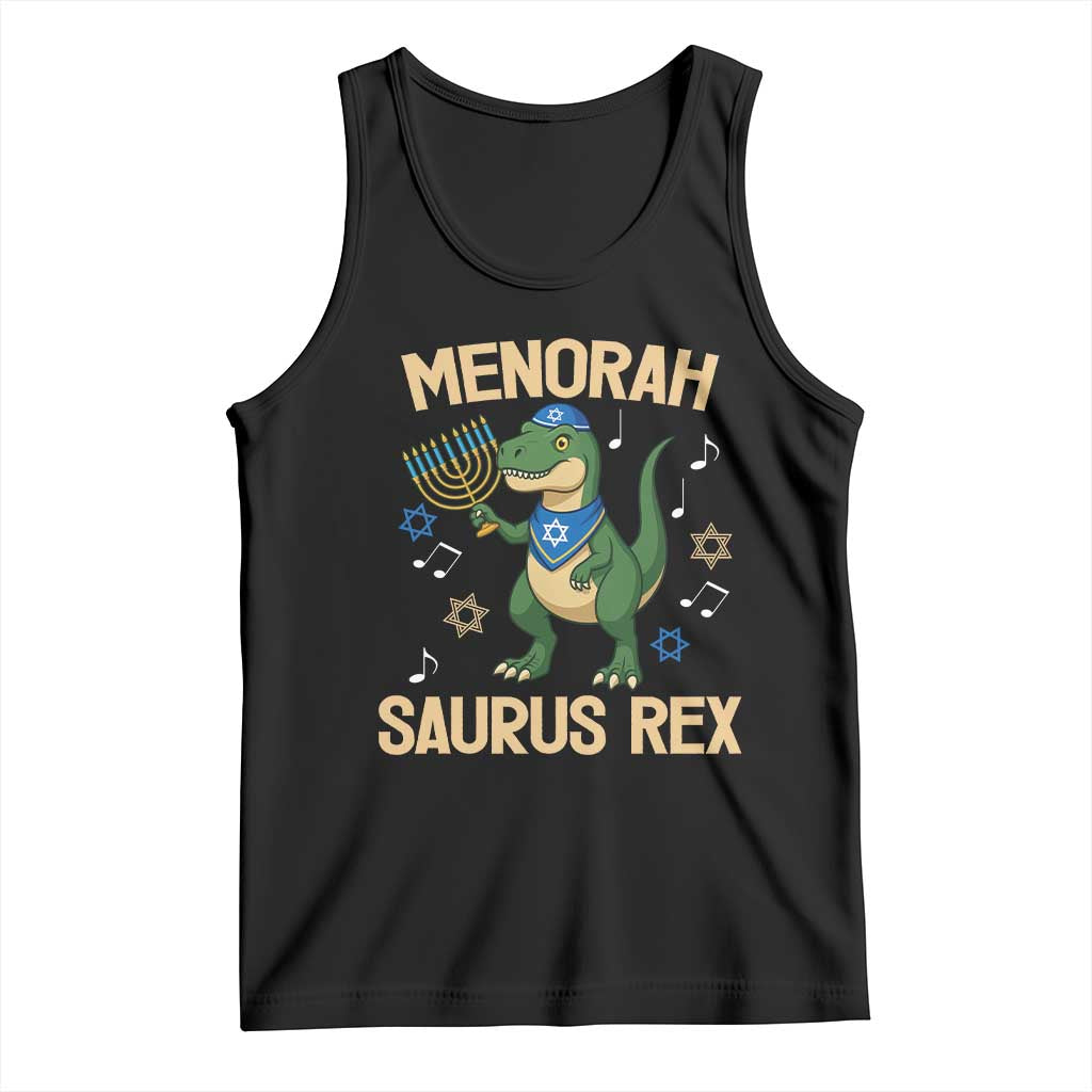 Funny Hanukkah Dinosaur Lover Tank Top Menorasaurus Rex Festival Of Lights Gift - Wonder Print Shop