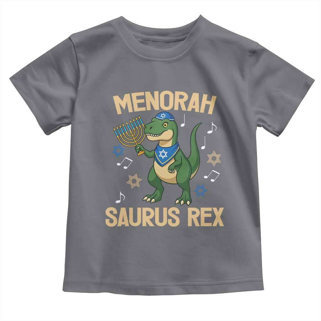 Funny Hanukkah Dinosaur Lover Toddler T Shirt Menorasaurus Rex Festival Of Lights Gift - Wonder Print Shop