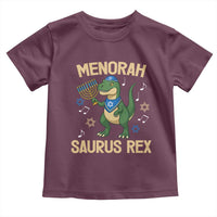 Funny Hanukkah Dinosaur Lover Toddler T Shirt Menorasaurus Rex Festival Of Lights Gift - Wonder Print Shop