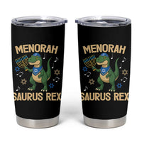 Funny Hanukkah Dinosaur Lover Tumbler Cup Menorasaurus Rex Festival Of Lights Gift - Wonder Print Shop