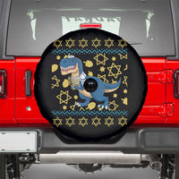 Funny Hanukkah Dinosaur Lover Ugly Sweater Spare Tire Cover Festival Of Lights Gift - Wonder Print Shop