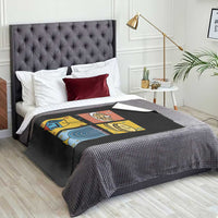 Hanukkah Throw Blanket Festival Of Lights Dreidel Menorah Candle Star Gift - Wonder Print Shop