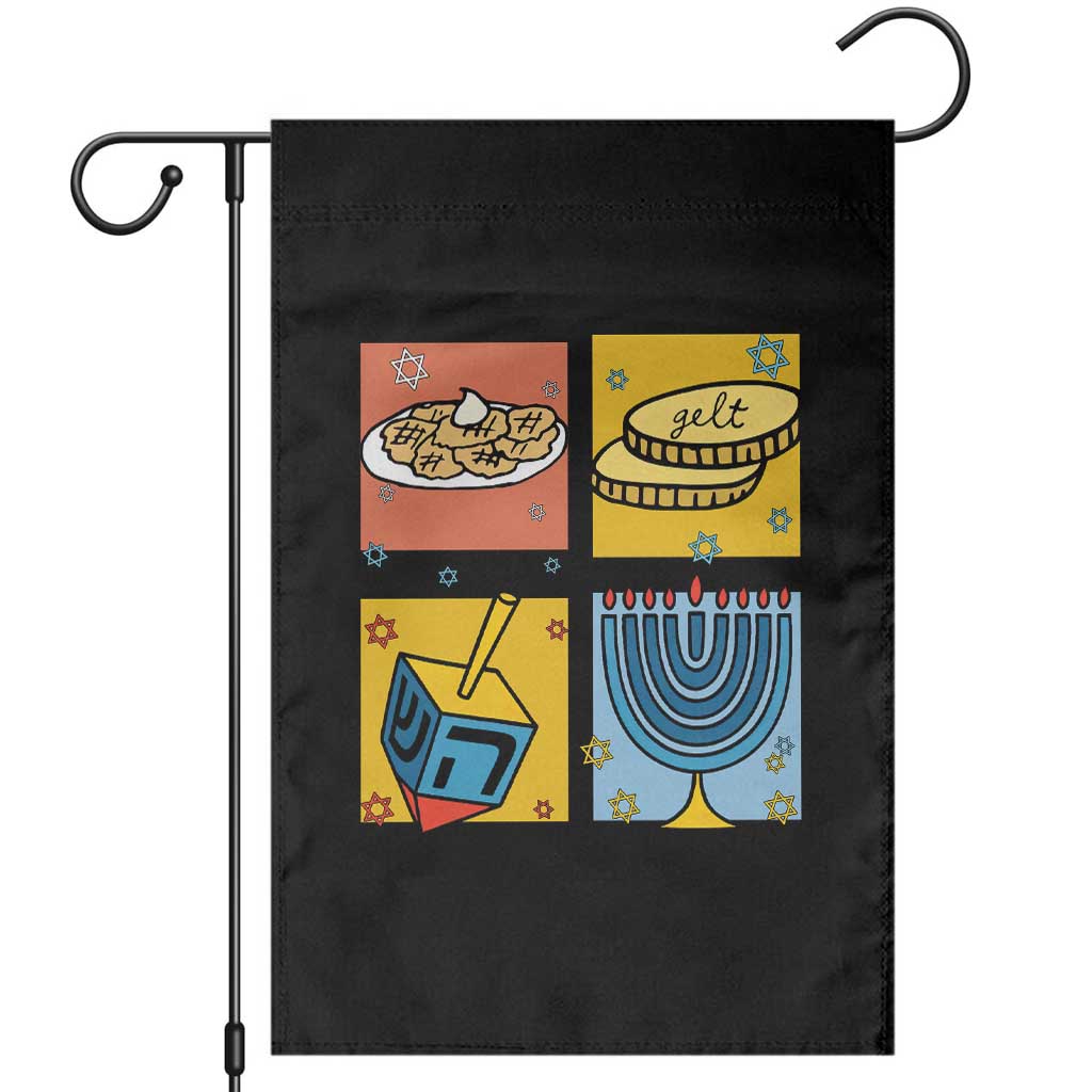 Hanukkah Garden Flag Festival Of Lights Dreidel Menorah Candle Star Gift - Wonder Print Shop