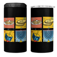 Hanukkah 4 in 1 Can Cooler Tumbler Festival Of Lights Dreidel Menorah Candle Star Gift - Wonder Print Shop