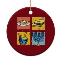 Hanukkah Ceramic Ornament Festival Of Lights Dreidel Menorah Candle Star Gift - Wonder Print Shop