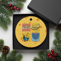 Hanukkah Ceramic Ornament Festival Of Lights Dreidel Menorah Candle Star Gift - Wonder Print Shop