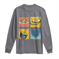 Hanukkah Long Sleeve Shirt Festival Of Lights Dreidel Menorah Candle Star Gift - Wonder Print Shop