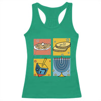 Hanukkah Racerback Tank Top Festival Of Lights Dreidel Menorah Candle Star Gift - Wonder Print Shop