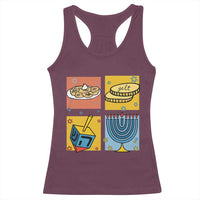 Hanukkah Racerback Tank Top Festival Of Lights Dreidel Menorah Candle Star Gift - Wonder Print Shop