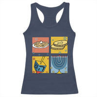 Hanukkah Racerback Tank Top Festival Of Lights Dreidel Menorah Candle Star Gift - Wonder Print Shop