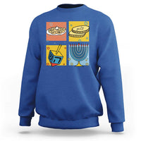 Hanukkah Sweatshirt Festival Of Lights Dreidel Menorah Candle Star Gift - Wonder Print Shop
