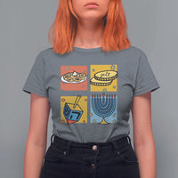 Hanukkah T Shirt For Women Festival Of Lights Dreidel Menorah Candle Star Gift - Wonder Print Shop