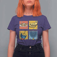 Hanukkah T Shirt For Women Festival Of Lights Dreidel Menorah Candle Star Gift - Wonder Print Shop