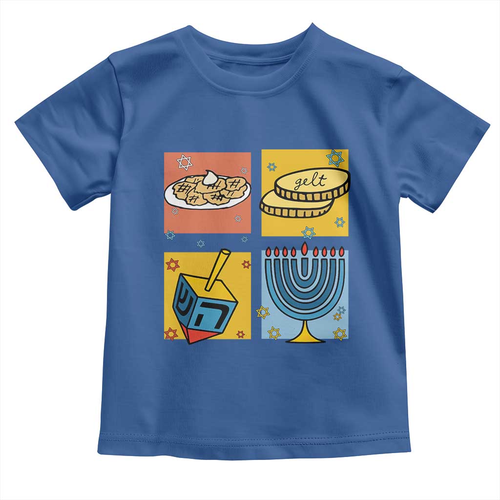 Hanukkah Toddler T Shirt Festival Of Lights Dreidel Menorah Candle Star Gift - Wonder Print Shop