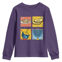 Hanukkah Youth Sweatshirt Festival Of Lights Dreidel Menorah Candle Star Gift - Wonder Print Shop