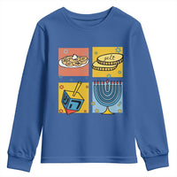 Hanukkah Youth Sweatshirt Festival Of Lights Dreidel Menorah Candle Star Gift - Wonder Print Shop