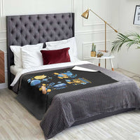 Hanukkah Celebration Throw Blanket Menorah Star Of David Candle Dreidel Gift - Wonder Print Shop