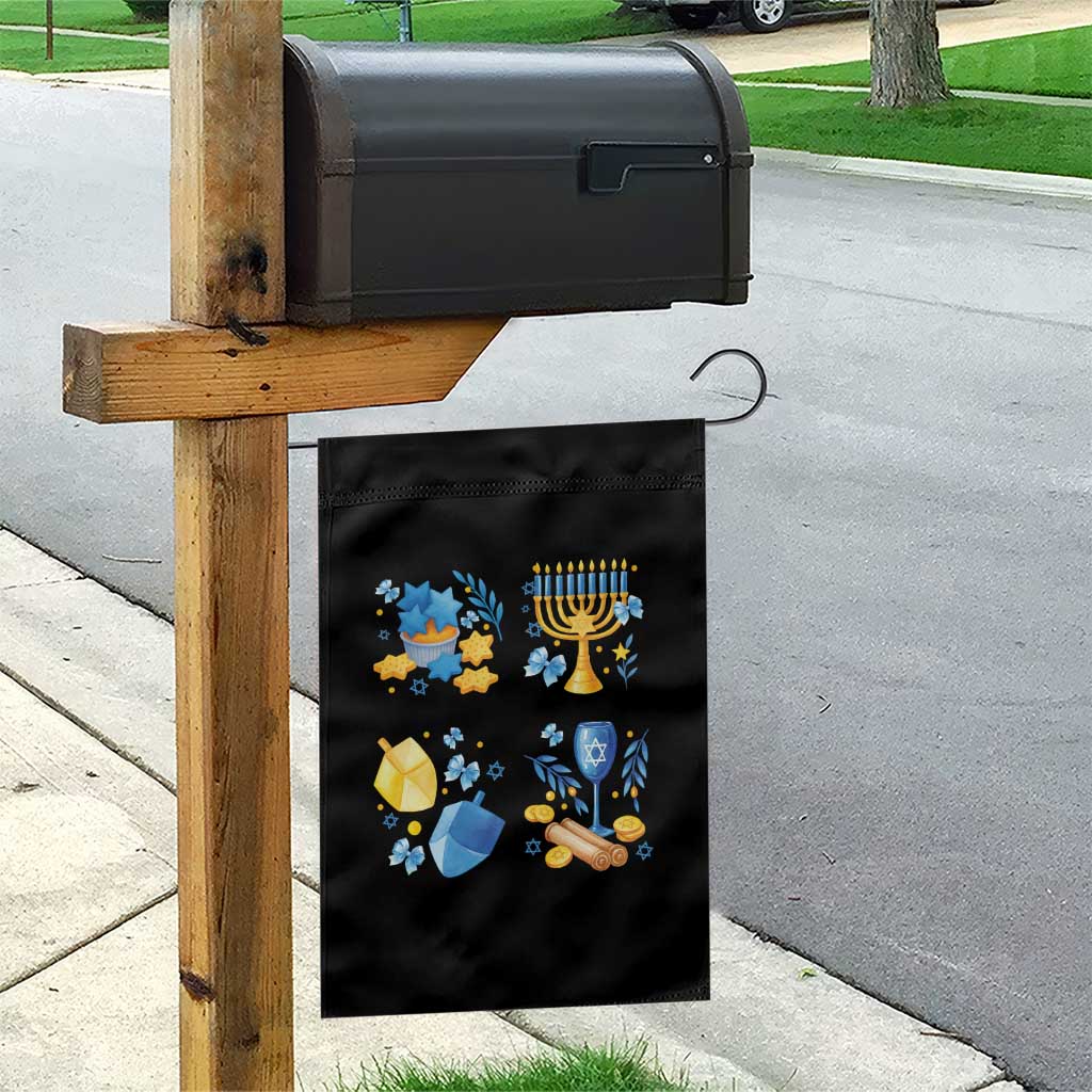 Hanukkah Celebration Garden Flag Menorah Star Of David Candle Dreidel Gift - undefined