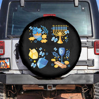 Hanukkah Celebration Spare Tire Cover Menorah Star Of David Candle Dreidel Gift - Wonder Print Shop