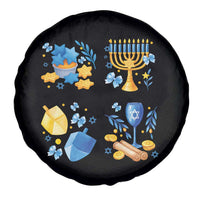 Hanukkah Celebration Spare Tire Cover Menorah Star Of David Candle Dreidel Gift - Wonder Print Shop