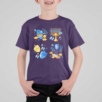 Hanukkah Celebration T Shirt For Kid Menorah Star Of David Candle Dreidel Gift - Wonder Print Shop